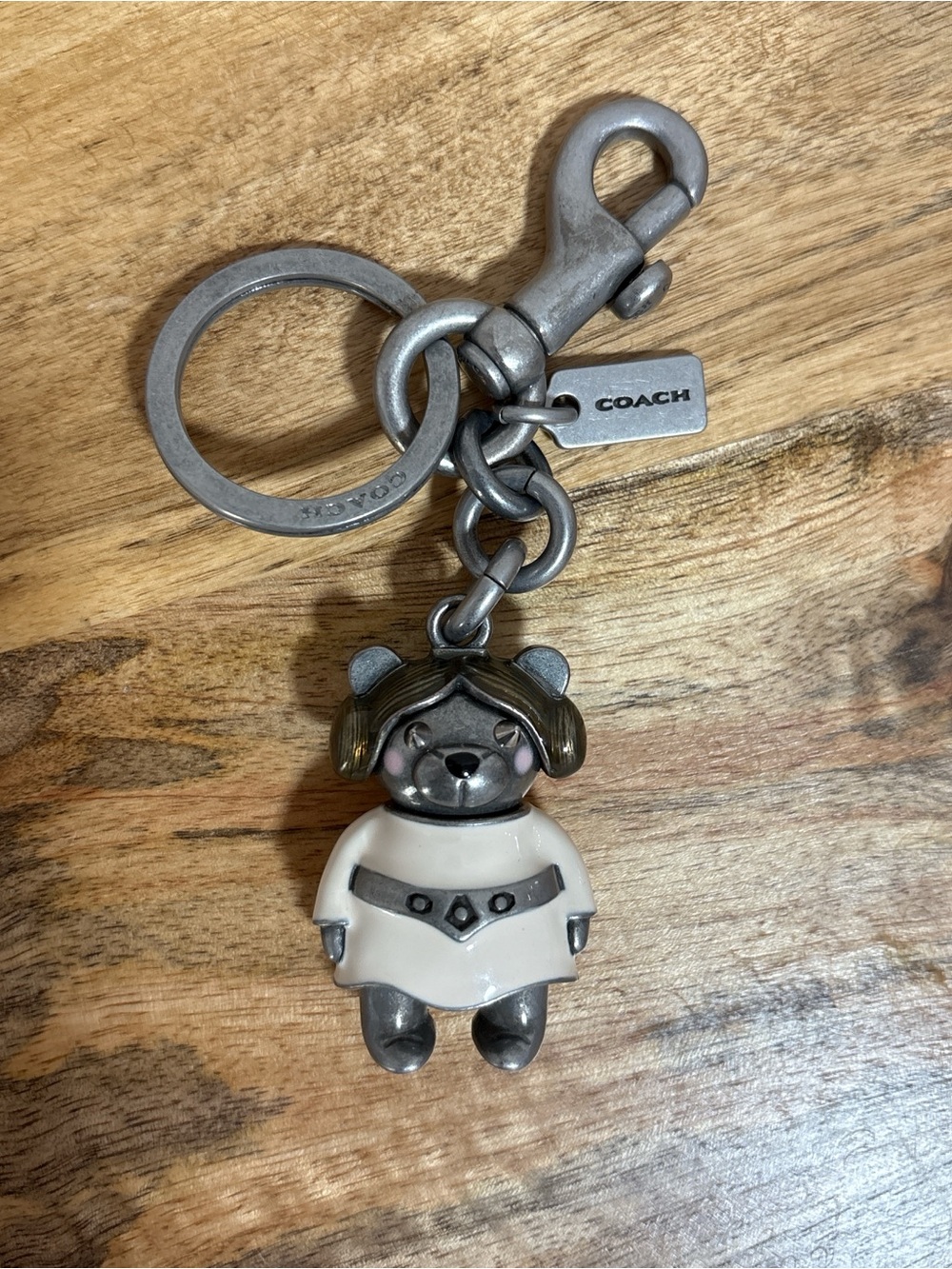 COACH STAR WARS X  BEARS Keychain Charm Princess Leah Metal